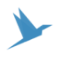Ein Origami Vogel in 2D